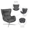 Flash Furniture Gray LeatherSoft Seat, Gray Back, 32.5 W 40.5 H ZB-WING-GY-LEA-GG - alternate 6